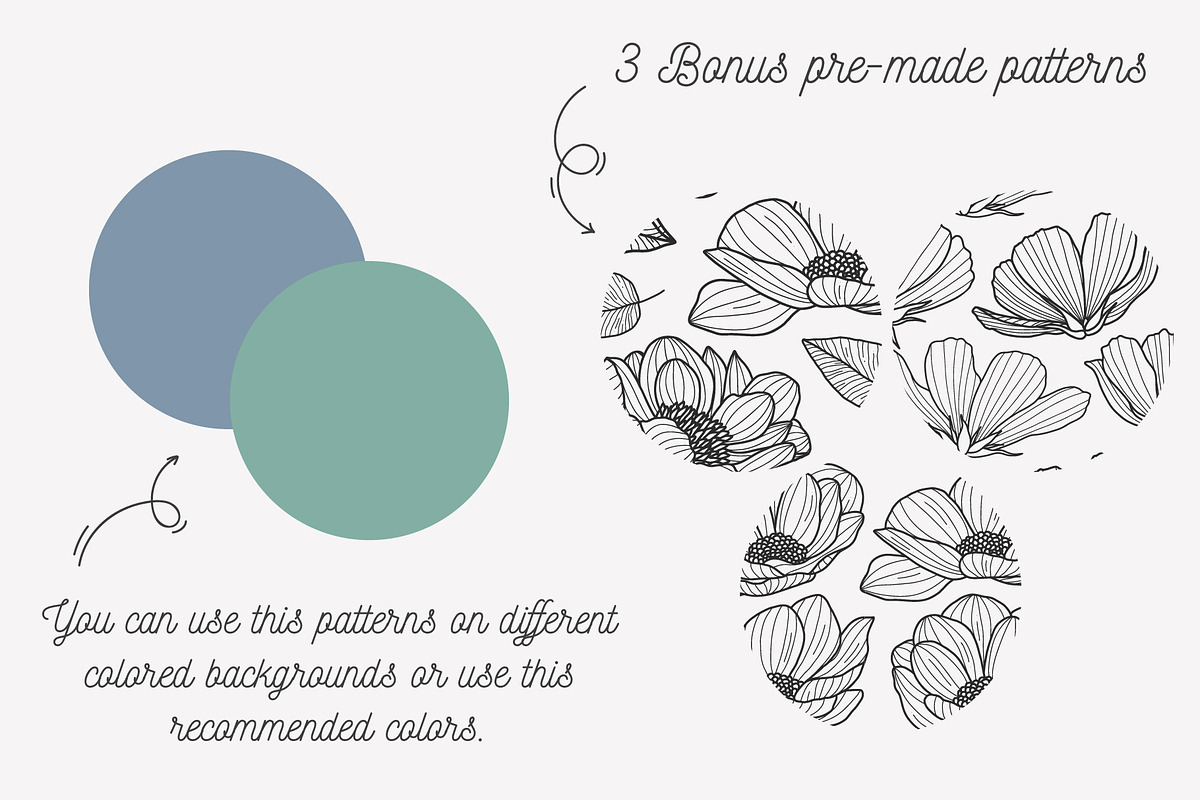 Hand drawn floral elements, a Decorative Illustration by Wander Designs (Photo 6 of 8)