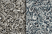 Hippie Graphic Doodles Patterns, a Pattern Graphic by BALABOLKA (Thumbnail 4 of 6)