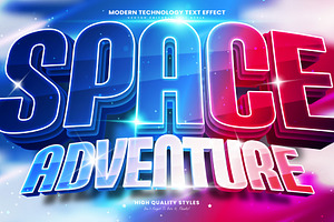 Space Adventure Vector Text Effect