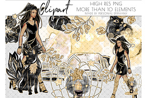 witch clipart, halloween clipart