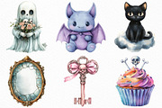Pastel Gothic Halloween Clipart, an Illustration by Craft Nest (Thumbnail 4 of 6)