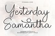 Yesterday Samantha, a Handwritten Font by FreshTypeINK (Thumbnail 1 of 8)