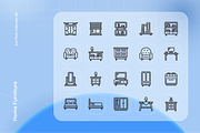 Home Furniture Icon Set, an Outline Icon by Nathaya Studio (Thumbnail 2 of 2)
