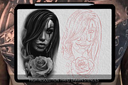 Procreate Chicano Tattoo stencil, a Brushes & More by Tattoo Worker Studio (Thumbnail 4 of 7)