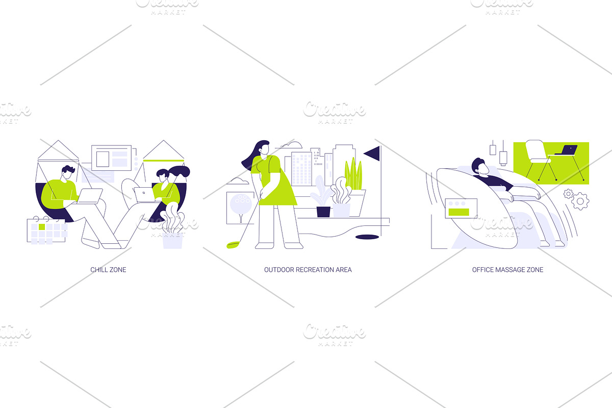 Recreation in smart office isolated, a Finance Illustration by Visual Generation