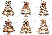 Christmas Trees Bow Clipart, an Illustration by DreamArtGraphic (Thumbnail 2 of 5)