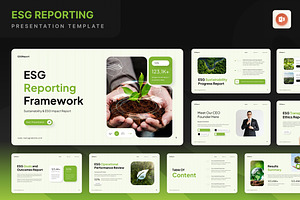 ESG Reporting PowerPoint, a Presentation Template by Annora Studio