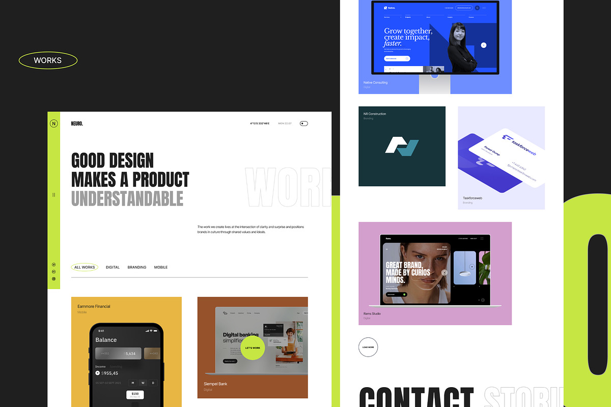 NEURO_02 - Creative Agency UI Kit, an UI Kit Template by neuwebz (Photo 6 of 10)