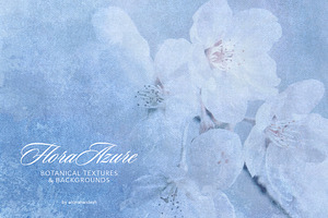 Flora Azure Blue Botanicals, a Background Graphic by alonahaidash