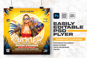 Summer Party Flyer Design Template, a Flyer Template by Shajib Shikder