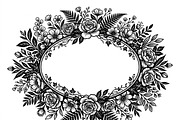 50 Elegant Floral Oval Mirror Frame, a Decorative Illustration by Amazin_art (Thumbnail 26 of 34)