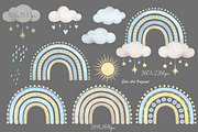 Rainbow Teddy bear Baby boy shower, an Animal Illustration by Solo Art Original (Thumbnail 5 of 9)