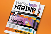 Gray Black We're Hiring Flyer Set, a Flyer Template by graphicook (Thumbnail 2 of 3)