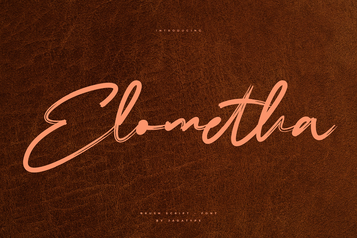 Elometha Font | Brush Script, a Script Font by Jadatype.id (Photo 1 of 6)