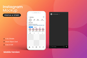 Instagram Profile & Story Mockup