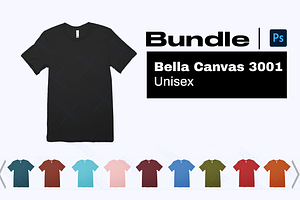 Bella Canvas 3001 Mockups Bundle