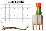 2026 8.5 x 11 Inch Calendar Template, a Stationery Template by Running With Foxes (Thumbnail 5 of 5)