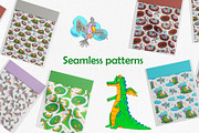 Dragon & Friends Watercolor Clipart, an Illustration by Nastya Che (Thumbnail 8 of 10)