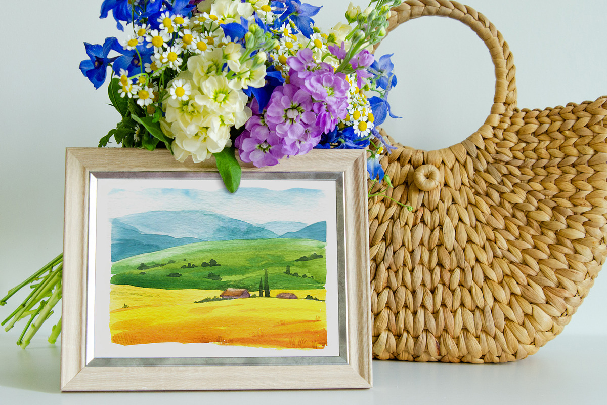 Watercolor Landscapes, a Graphic by Mona Monash (Photo 6 of 7)