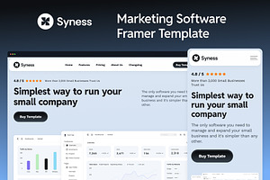 Syness — Marketing Framer Template, a Websites & App Template by Middltone
