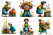 Whimsical Spring Garden Grandma Png, an Illustration by Craft Nest (Thumbnail 3 of 8)