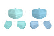 Blue medical mask, a Mask Mockup by Kseniia_designer's shop (Thumbnail 2 of 2)