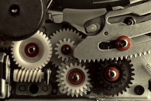 Complex Mechanical Gear System Close Up, a Technology Photo by Davizro's Market
