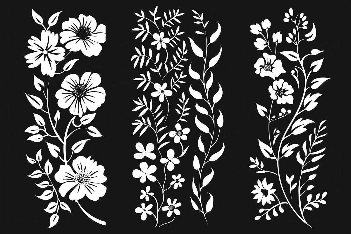 Floral Vine Laser Cut Bundle, a Graphic by jahid234 (Photo 4 of 11)
