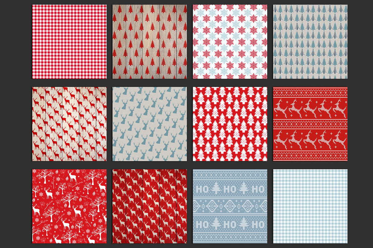 Nordic Christmas digital paper, a Pattern Graphic by Paper Farms (Photo 2 of 2)