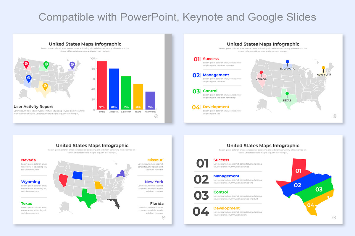 USA Maps Infographic Template, a Presentation Template by Mighty-Slide (Photo 2 of 7)