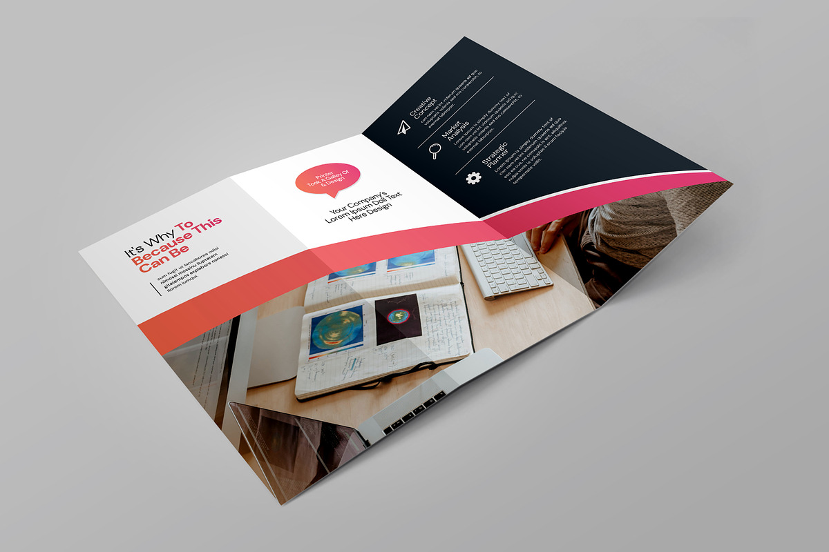 Modern Identity Trifold Brochure, a Brochure Template by Creatiya Type (Photo 3 of 4)