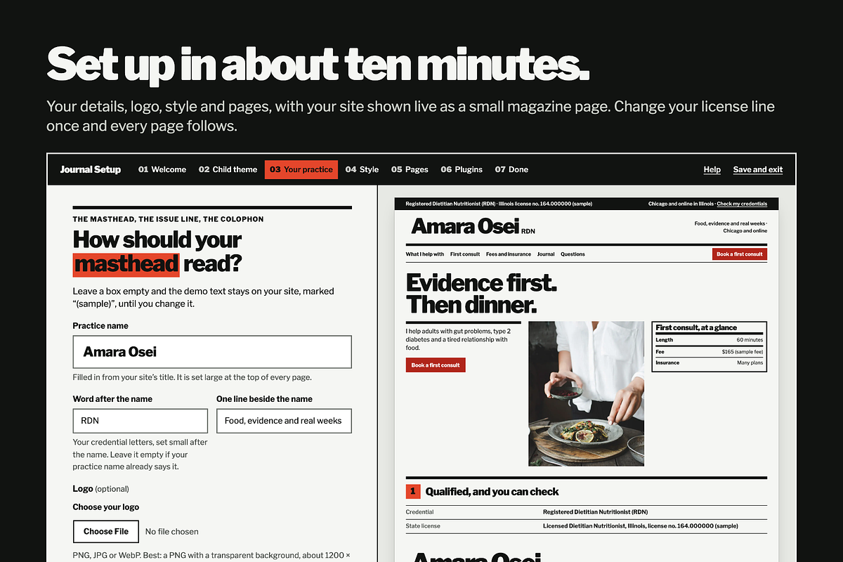 Dietitian Website WordPress Theme, a WordPress Template by Lavanta (Photo 3 of 11)