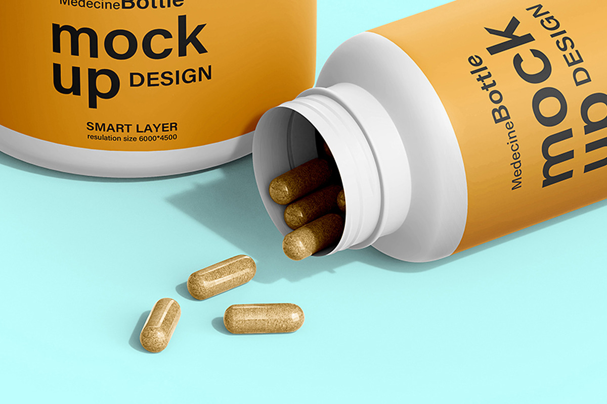Supplement Bottle Mockup Bundle, a Packaging Mockup by pixelmock (Photo 30 of 35)