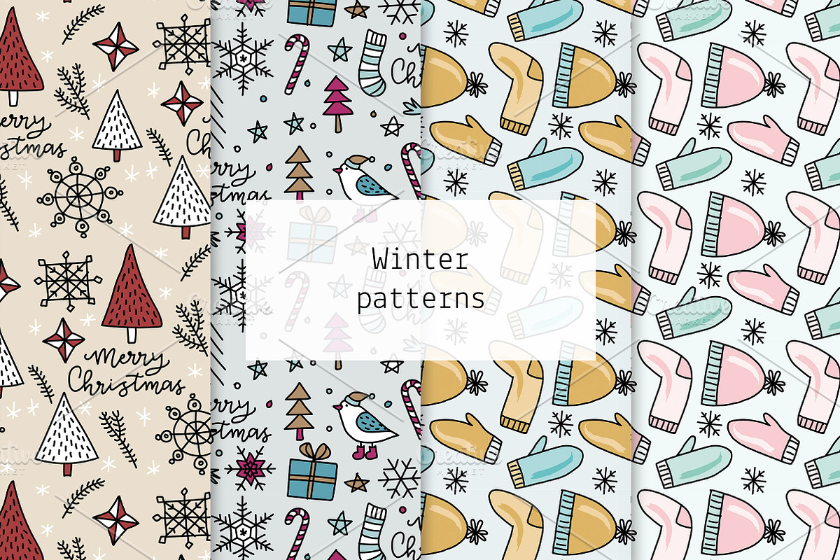 Winter patterns, a Pattern Graphic by Lyolya Profitrolya (Photo 1 of 5)