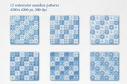 Watercolor Azulejos Collection, a Decorative Illustration by Decor Lines (Thumbnail 10 of 13)