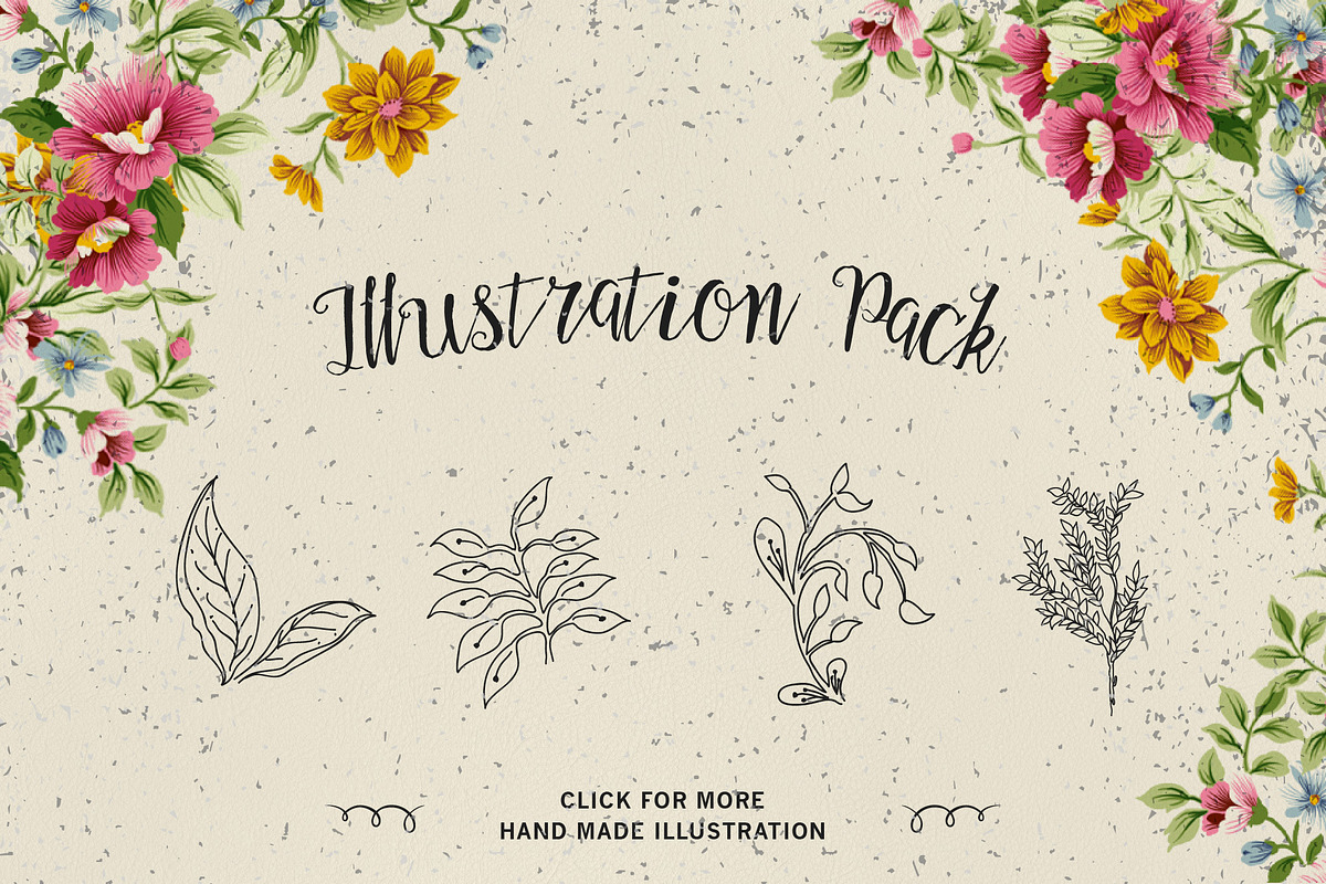 Aldas Typeface & Illustration Pack preview 5