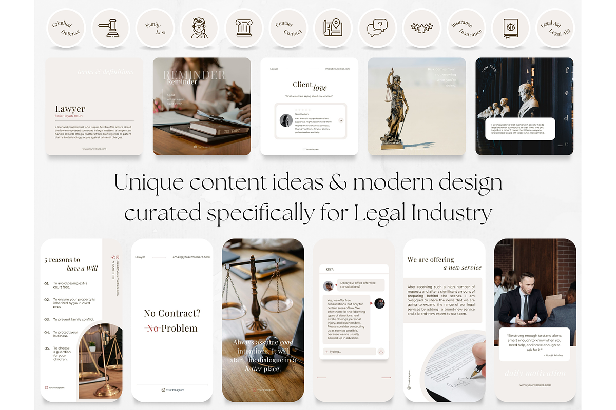 200 Lawyer Social Media BUNDLE, a Social Media Template by PatternLab. (Photo 7 of 10)