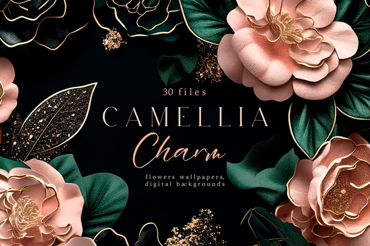 Camellia Charm, a Background Graphic by MONO KEY STUDIO (Photo 1 of 8)