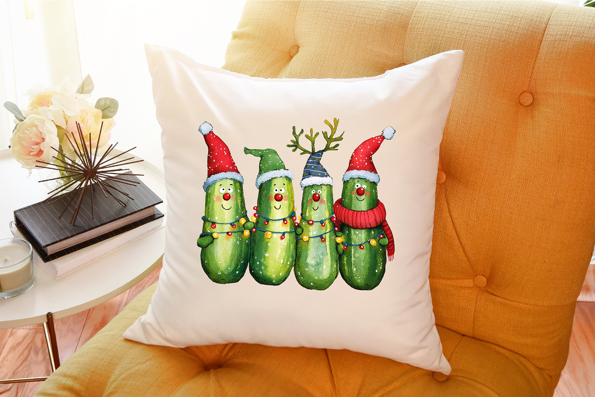 Funny Christmas Pickles PNG, an Illustration by Sublimation Artist (Photo 9 of 9)