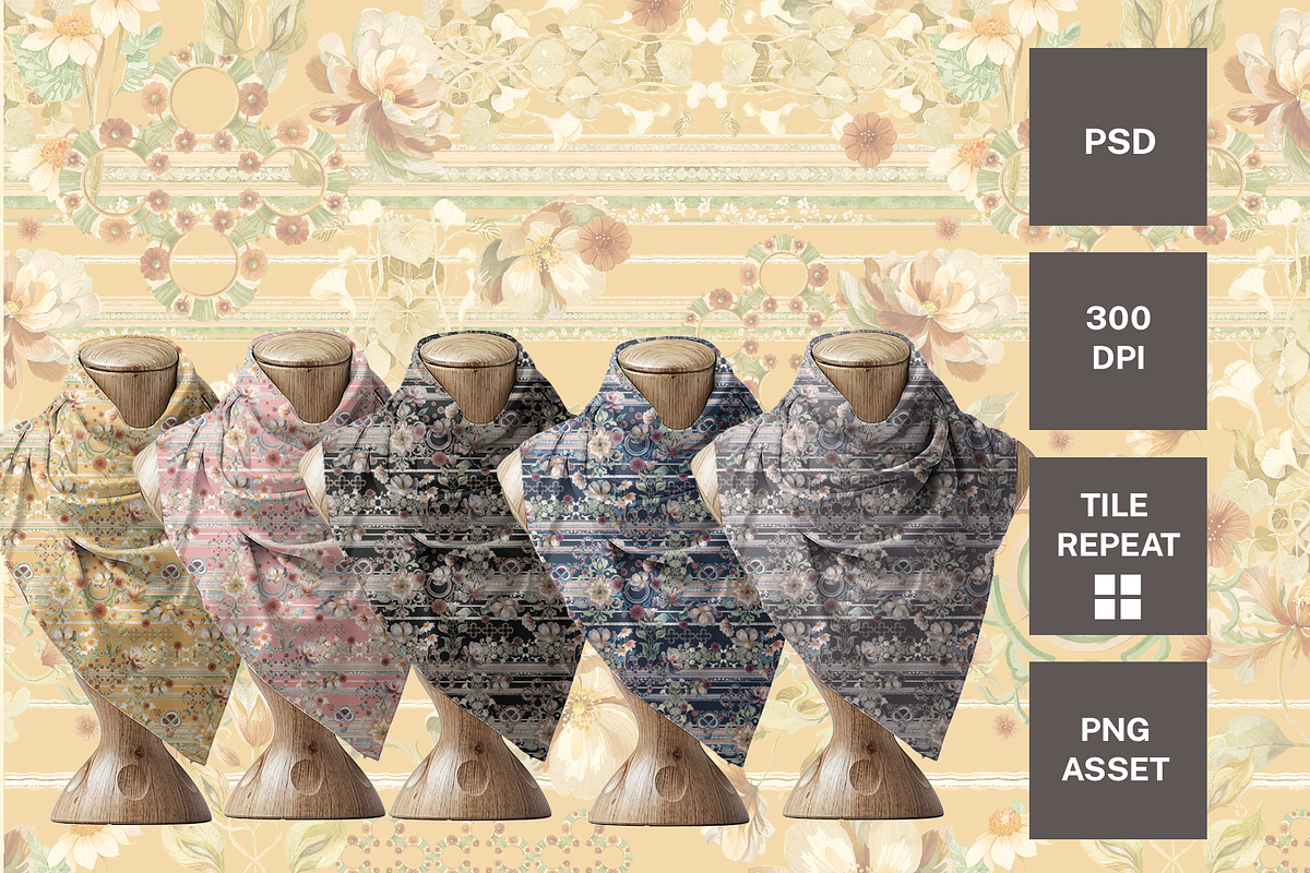 ANTIQUE FLORISH, a Pattern Graphic by rumacorakstudio (Photo 6 of 6)