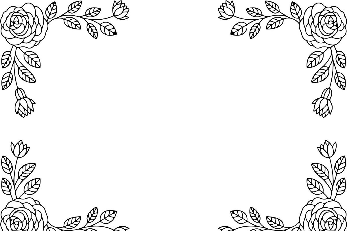 Elegant Rose Frame Silhouette, an Illustration by Designs_River (Photo 5 of 9)