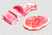 Raw Meat Watercolor set, a Food Illustration by wedraw (Thumbnail 2 of 8)