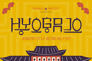 Hyogajo - Modern Korean Display, a Symbol Font by Pandeka Studio