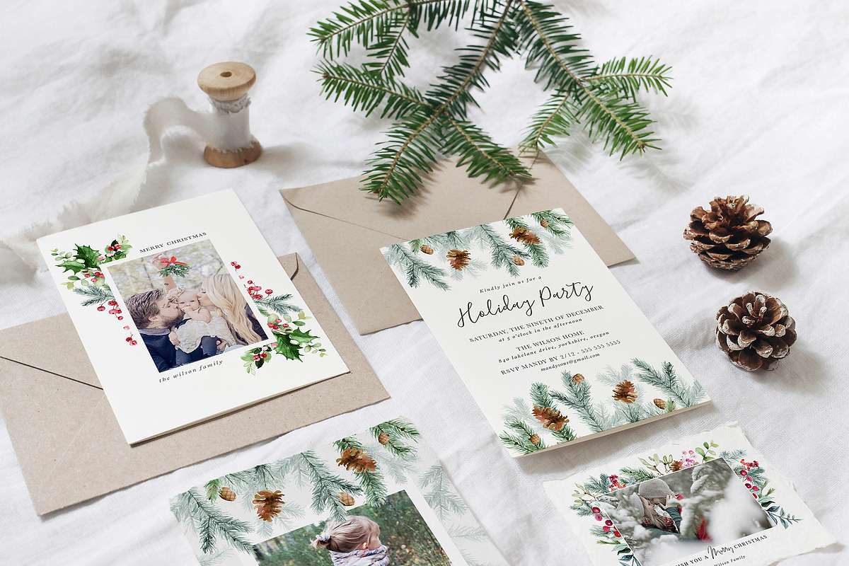 Winter Greenery Watercolor Graphics, an Illustration by studioequinox (Photo 19 of 20)