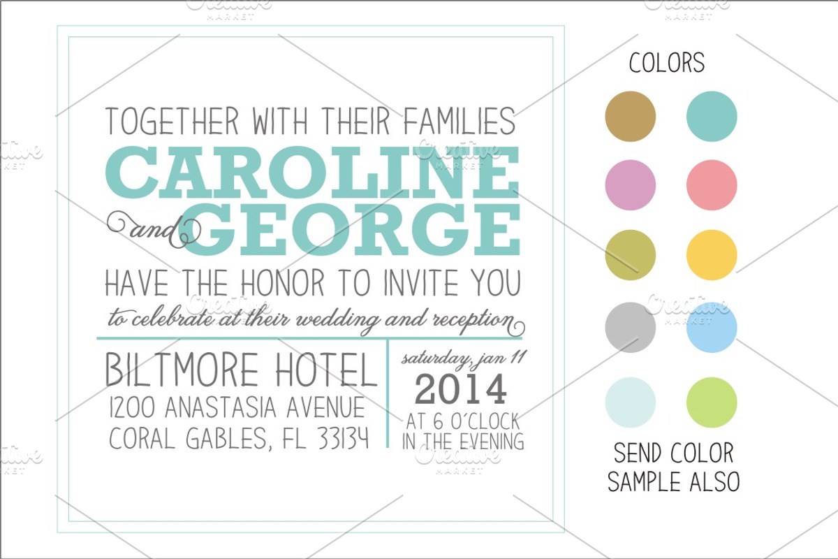 NewsPaper Style Wedding Invitation, an Invitation Template by Fonts & Printables (Photo 1 of 2)