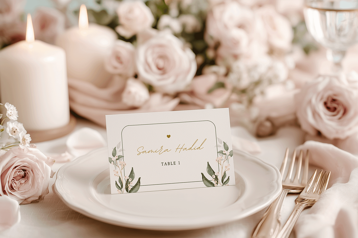 Elegant Wedding Place Card Mockup, a Product Mockup by Bijou Bay (Photo 2 of 2)