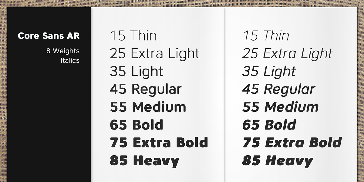 Core Sans AR, a Sans Serif Font by S-Core (Photo 3 of 5)