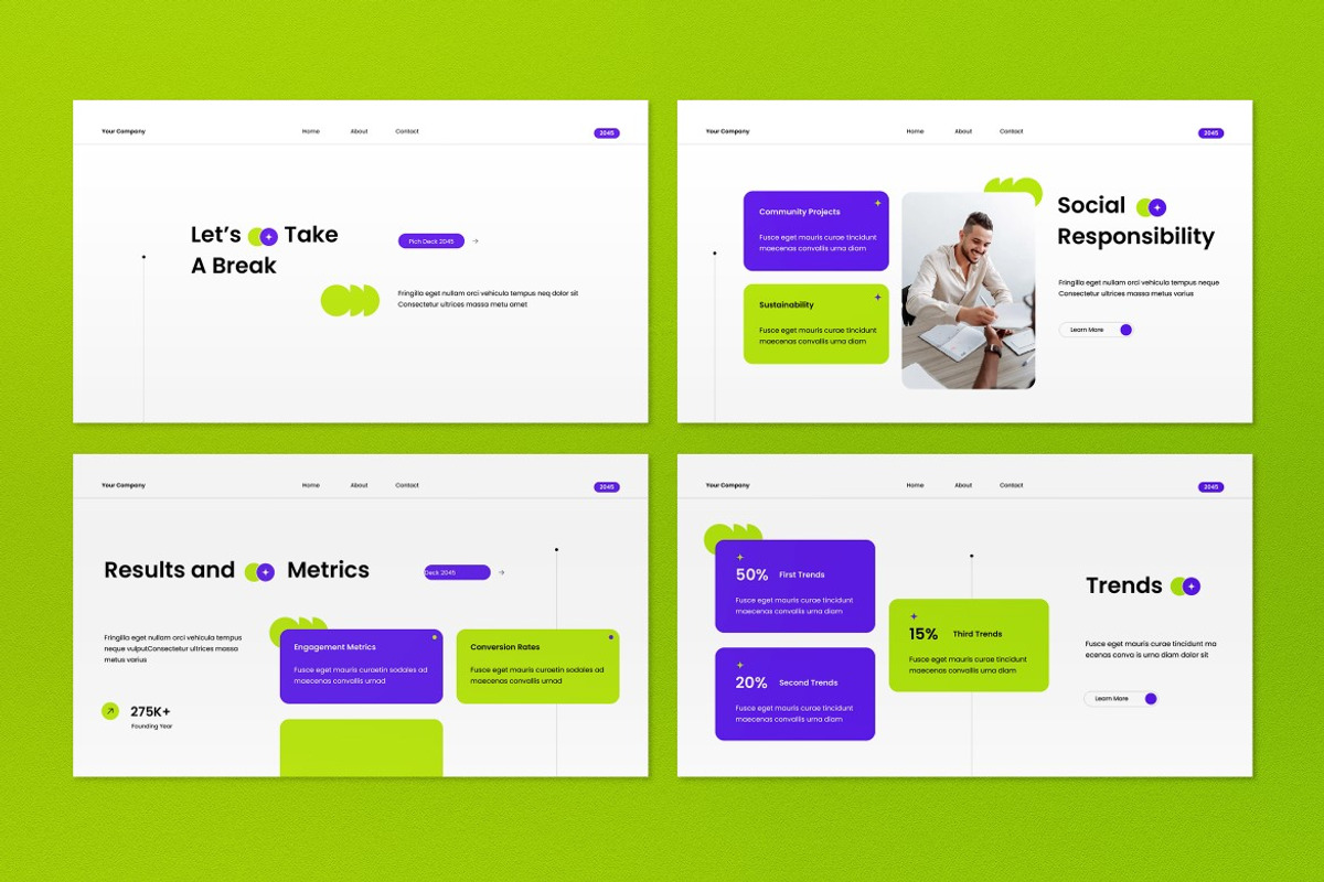 White Blue Pitch Deck Google Slide, a Presentation Template by graphicook (Photo 4 of 5)