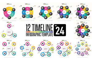 Timeline Infographic Template Set 24