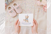 Baby Shower clipart Print & Poster, an Animal Illustration by AlenaVlasko stock Market (Thumbnail 3 of 4)